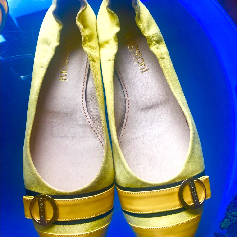 Testoni Ballerina Suede,Patent Leather Italy